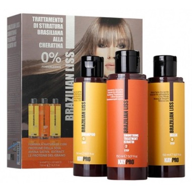 Top ventas: KAYPRO Brazilian Liss Kit Alisado De Keratina 3x150ml profesional | Precios por cantidad